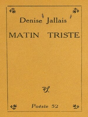 cover image of Matin triste